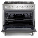 Verona Prima 36-Inch Gas Range with 5 Sealed Burners in Stainless Steel (VPRFSGG365SS)