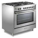 Verona Prima 36-Inch Gas Range with 5 Sealed Burners in Stainless Steel (VPRFSGG365SS)