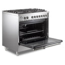 Verona Prima 36-Inch Gas Range with 5 Sealed Burners in Stainless Steel (VPRFSGG365SS)