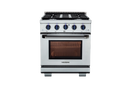 Vezeni 30-Inch Randolph Gas Range in Stainless Steel with Blue Accents (VRN3005-BL)
