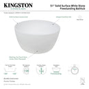 Kingston Brass 51" Solid Surface Round Double Ended Freestanding Tub with Drain, Matte White (VRTRS515124)