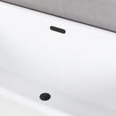 Kingston Brass 55" Acrylic Oval Double Ended Freestanding Tub with Drain, Glossy White/Matte Black (VT7DE552823C420)