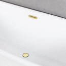 Kingston Brass 55" Acrylic Oval Double Ended Freestanding Tub with Drain, Glossy White/Polished Brass (VT7DE552823C422)