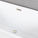 Kingston Brass 55" Acrylic Oval Double Ended Freestanding Tub with Drain, Glossy White/Polished Nickel (VT7DE552823C426)