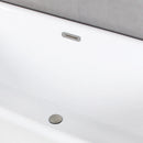 Kingston Brass 55" Acrylic Oval Double Ended Freestanding Tub with Drain, Glossy White/Brushed Nickel (VT7DE552823C428)