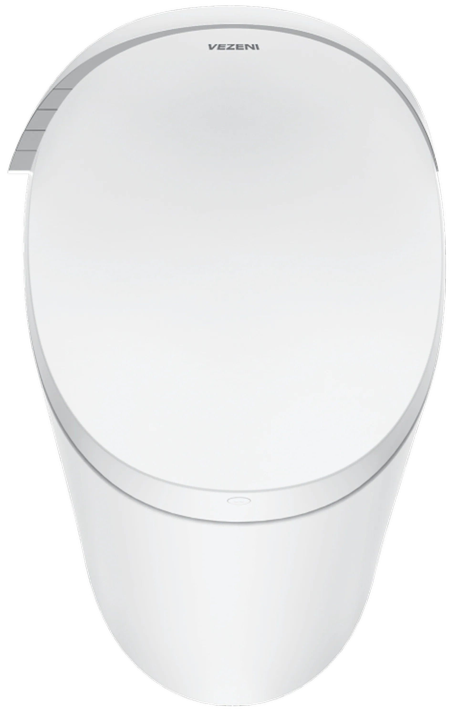 VEZENI smart toilet with white closed lid and front control panel