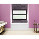 Kingston Brass Aqua Eden 54" Acrylic Rectangular 3-Wall Alcove Tub, Right Hand Drain, Glossy White (VTAP543022R)