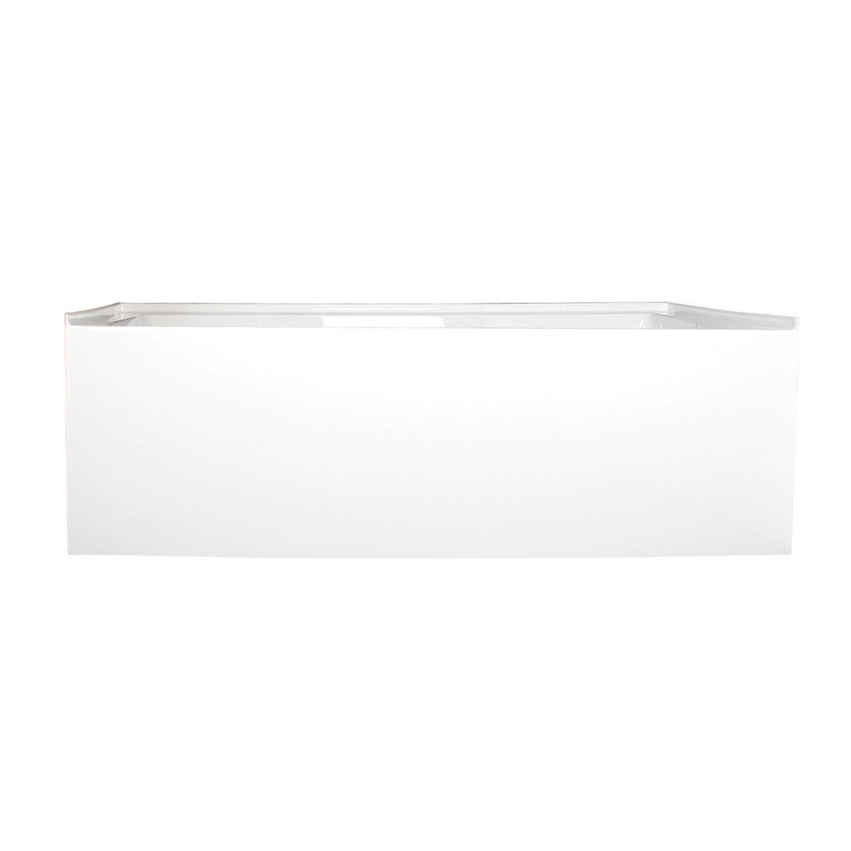 Aqua Eden 66" Acrylic Rectangular 3-Wall Alcove Tub, Right Hand Drain in Glossy White