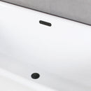 Kingston Brass 66" Acrylic Oval Double Ended Pedestal Tub with Drain (No Faucet Drillings), Glossy White/Matte Black (VTDE663124C420)