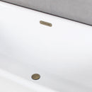 Kingston Brass 66" Acrylic Oval Double Ended Pedestal Tub with Drain (No Faucet Drillings), Glossy White/Antique Brass (VTDE663124C423)