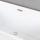 Kingston Brass 66" Acrylic Oval Double Ended Pedestal Tub with Drain (No Faucet Drillings), Glossy White/Polished Nickel (VTDE663124C426)