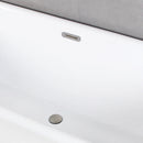 Kingston Brass 66" Acrylic Oval Double Ended Pedestal Tub with Drain (No Faucet Drillings), Glossy White/Brushed Nickel (VTDE663124C428)