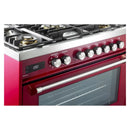 Verona Ultima 36-Inch Dual Fuel Range with 5 Sealed Burners in Burgundy (VUFSGE365BU)