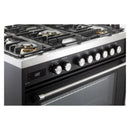 Verona Ultima 36-Inch Dual Fuel Range with 5 Sealed Burners in Matte Black (VUFSGE365E)