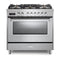Verona Ultima 36-Inch Dual Fuel Range with 5 Sealed Burners in Stainless Steel (VUFSGE365SS)