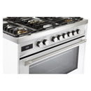 Verona Ultima 36-Inch Dual Fuel Range with 5 Sealed Burners in White (VUFSGE365W)