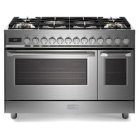 Verona Ultima 48-Inch Dual Fuel Range with 6 Brass Burners, Griddle in Stainless Steel (VUFSGE486DSS)