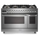 Verona Ultima 48-Inch Dual Fuel Range with 6 Brass Burners, Griddle in Stainless Steel (VUFSGE486DSS)