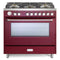 Verona Ultima 36-Inch Gas Range with 5 Sealed Burners in Burgundy (VUFSGG365BU)