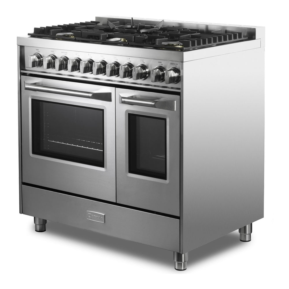 Verona Ultima 36-inch gas range VUFSGG365DSS backguard detail