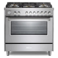 Verona Ultima 36-Inch Gas Range with 5 Sealed Burners in Stainless Steel (VUFSGG365SS)