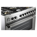 Verona 2-Piece Appliance Package - 36-Inch Gas Range with 5 Sealed Burners and Under Cabinet Range Hood in Stainless Steel