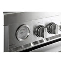 Verona 2-Piece Appliance Package - 48-Gas Range with 6 Brass Burners and Wall Mount Range Hood in Stainless Steel
