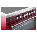 Verona Ultima 36-Inch Induction Range with 5 Element Burners in Burgundy (VUFSIE365BU)