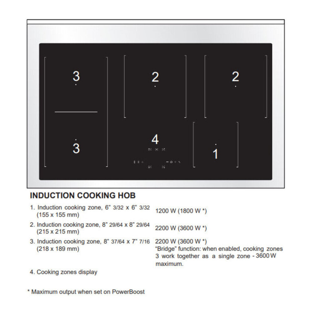 Verona Ultima 36-inch induction range VUFSIE365DSS angled view