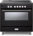 Verona Ultima 36-Inch Induction Range with 5 Element Burners in Matte Black (VUFSIE365E)