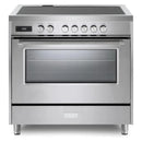 Verona 2-Piece Appliance Package - 36-Inch Induction Range with 5 Element Burners and Wall Mount Range Hood in Stainless Steel