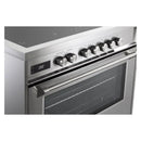 Verona 2-Piece Appliance Package - 36-Inch Induction Range with 5 Element Burners and Wall Mount Range Hood in Stainless Steel