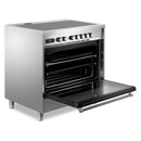Verona 2-Piece Appliance Package - 36-Inch Induction Range with 5 Element Burners and Wall Mount Range Hood in Stainless Steel