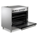 Verona 2-Piece Appliance Package - 36-Inch Induction Range with 5 Element Burners and Under Cabinet Range Hood in Stainless Steel