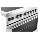 Verona Ultima 36-Inch Induction Range with 5 Element Burners in White with Stainless Steel Trim (VUFSIE365W)