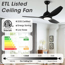 Parrot Uncle 52-Inch Vaczon 3 Blades Ceiling Fan with LED Light and Remote Control
