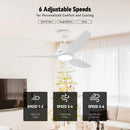 Parrot Uncle 52-Inch Vaczon 3 Blades Ceiling Fan with LED Light and Remote Control