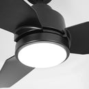 Parrot Uncle Vaczon 42-Inch DC Motor Modern Downrod Ceiling Fan with LED Light and Remote Control (VZA01A116BK)