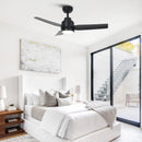 Parrot Uncle Vaczon 42-Inch DC Motor Modern Downrod Ceiling Fan with LED Light and Remote Control (VZA01A116BK)