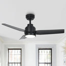Parrot Uncle Vaczon 42-Inch DC Motor Modern Downrod Ceiling Fan with LED Light and Remote Control (VZA01A116BK)