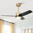 Parrot Uncle Vaczon 42-Inch 3-Blades Modern Ceiling Fan with Remote Control and LED Light