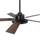 Parrot Uncle Vaczon 52-Inch 5 Blades DC Motor Modern Downrod Ceiling Fan with LED Light and Remote Control (VZA01A117BK)
