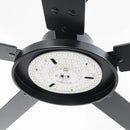 Parrot Uncle Vaczon 52-Inch 5 Blades DC Motor Modern Downrod Ceiling Fan with LED Light and Remote Control (VZA01A117BK)