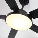 Parrot Uncle Vaczon 52-Inch 5 Blades DC Motor Modern Downrod Ceiling Fan with LED Light and Remote Control (VZA01A117BK)
