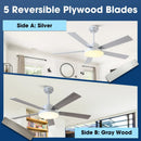 Parrot Uncle Vaczon 52-Inch Double-sided Blades Modern Ceiling Fan with Remote Control and LED Light