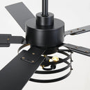 Parrot Uncle Vaczon 52-Inch DC Motor Industrial Downrod Ceiling Fan with Light and Remote Control