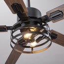Parrot Uncle Vaczon 52-Inch DC Motor Industrial Downrod Ceiling Fan with Light and Remote Control