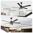 Parrot Uncle Vaczon 52-Inch DC Motor Industrial Downrod Ceiling Fan with Light and Remote Control