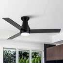 Parrot Uncle Vaczon 48-Inch 3 Blades Flush Mount Ceiling Fan with Lighting and Remote Control (VZA01B102A)