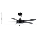 Parrot Uncle Vaczon 48-Inch 5 Blades Industrial DC Motor Ceiling Fan with LED Lighting and Remote Control